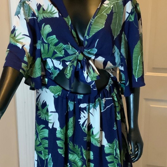Shein WomenTropical print High Low Maxi Dress - Picture 5 of 7